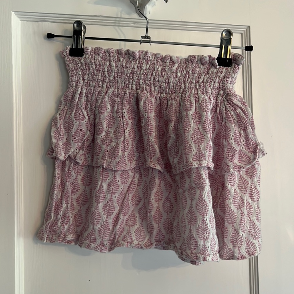 Bo ton Smocked Waist skirt